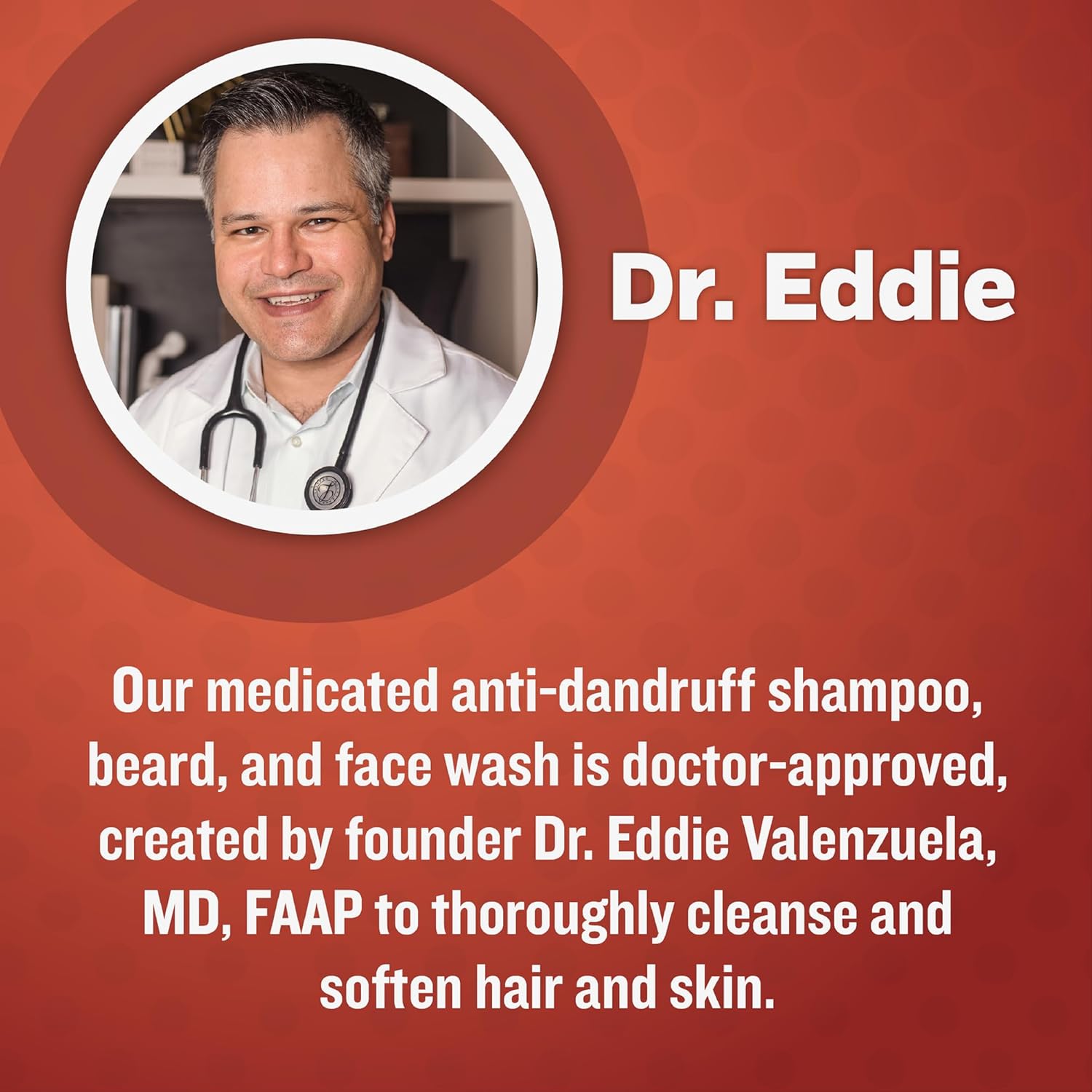 Dr. Eddie's Facial Fortress 3 in 1 Face, Hair, & Beard Wash - Beard Dandruff Shampoo for Men, Beard Cleanser, Face Wash, Beard Care, Face Soap with Pyrithione Zinc - 8 Fl Oz (Pack of 1)-FemmiqueWomen