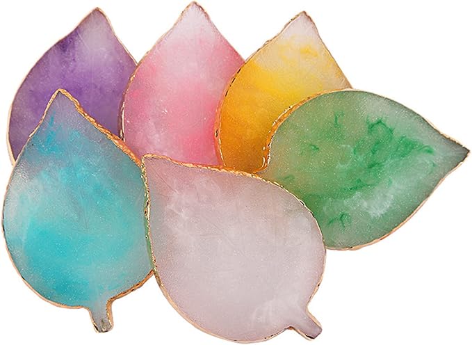 1 Piece Nail Art Palette Nail Polish Palette Mixing Palette Makeup Plate Nail Plates for Nail Art Nail Tip Holder Nail Art Display (Blue Leaf)-FemmiqueWomen