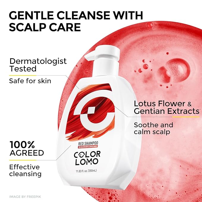 Ultra Color Safe Shampoo | Help Prevent Fading & Provide Subtle Color Replenishment | Prolong Color Vibrancy and Enhance Shine | Vegan & Cruelty-Free Formula | For Red Color Treated Hair-FemmiqueWomen