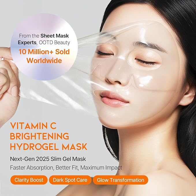 #OOTD Vitamin C Collagen Glutathione Hydrating & Firming Hydrogel Sheet Mask - Radiant Glow Gel Mask and Dull Skin (5pcs)-FemmiqueWomen