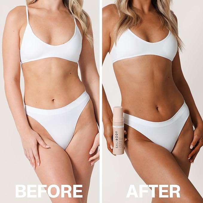 Bali Body Self Tanner Mousse Dark – Sunless Tanning Foam for Body | Natural, Streak-Free, Fake Tan | Vegan, Cruelty-Free, Organic Self Tan Mousse for All Skin Types (100ml/3.4 fl oz)-FemmiqueWomen