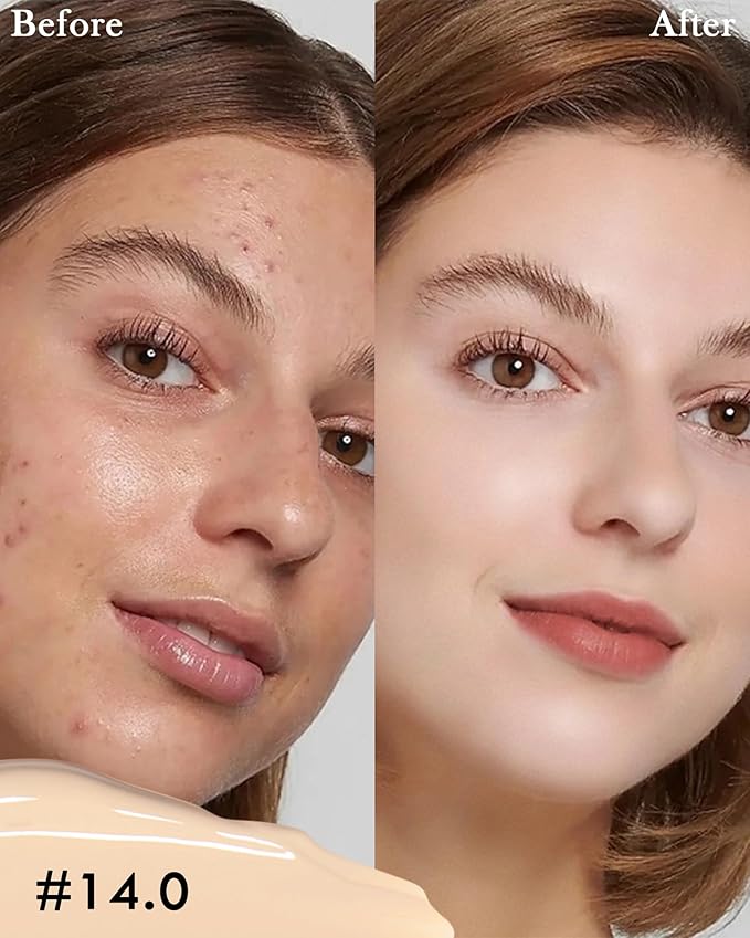 2 PCS Under Eye Concealer Full Coverage, Waterproof Color Correcting Concealer All Day Coverage Dark Circles, Puffiness, Redness, Lightweight Cream Foundation Brightener, Natural Matte Finish, light W-FemmiqueWomen