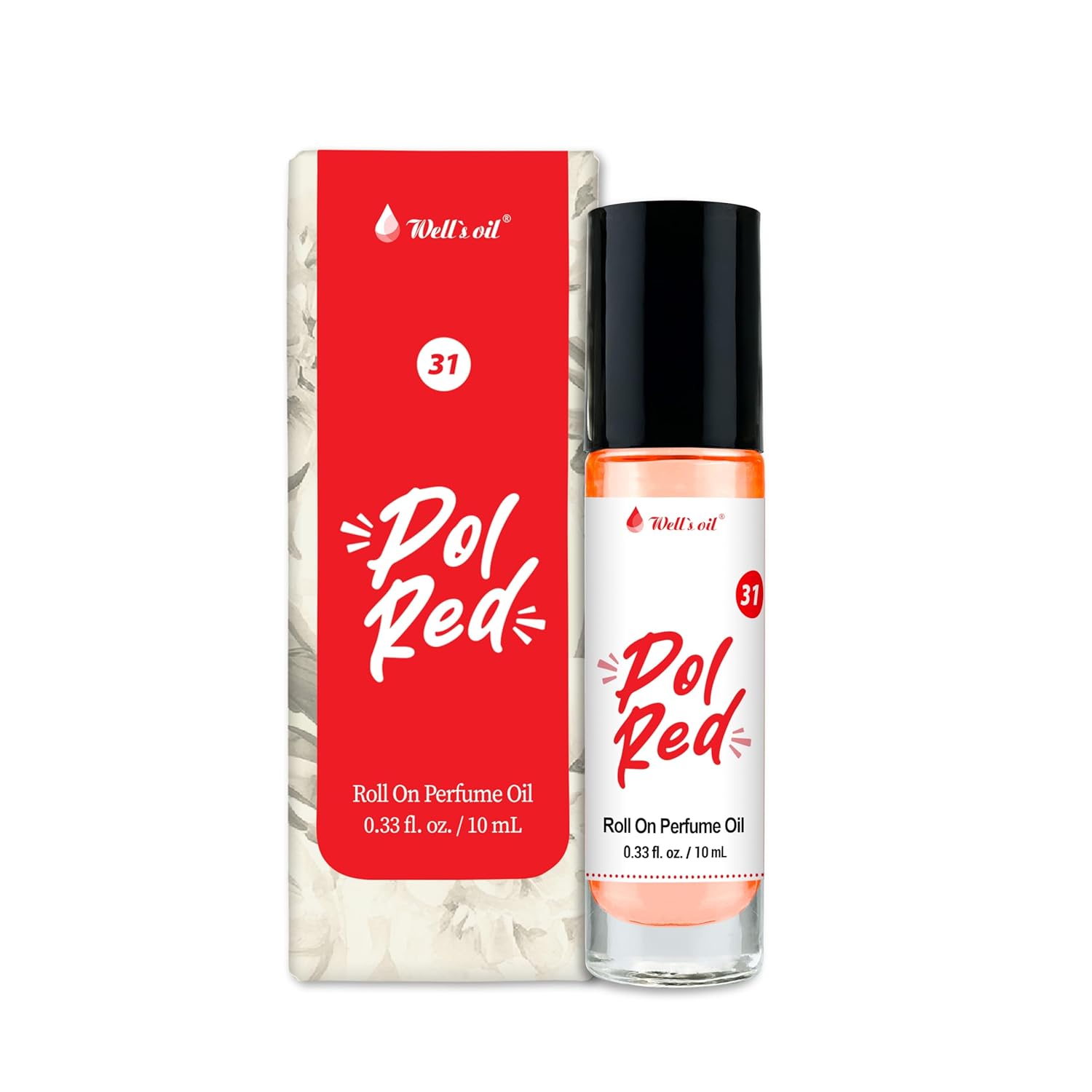 Well's Oil Roll-On Perfume Oil (Pol Red) | Citrus & Woody Notes | Long-Lasting | Paraben-Free | 0.33 Fl Oz / 10 ml-FemmiqueWomen