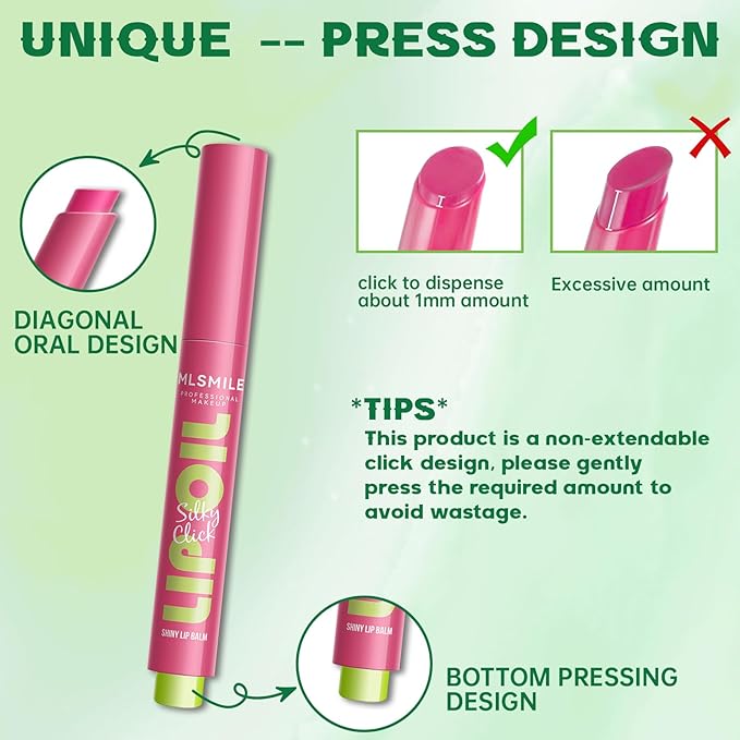 2 in 1 Solid Click Lip Gloss Pen With Brown Lip Liner Set Moisturizing Long Lasting Light Pink High Glossy Jelly Tinted Lip Balm Juicy Buildable Lip Plumper Makeup for Women-FemmiqueWomen