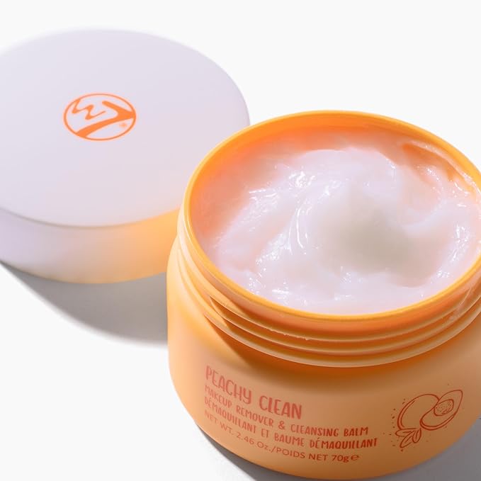 W7 Peachy Clean Face Cleansing Balm - Makeup Remover Melt With Fruit Juice - Clean Oil Free Skin-FemmiqueWomen