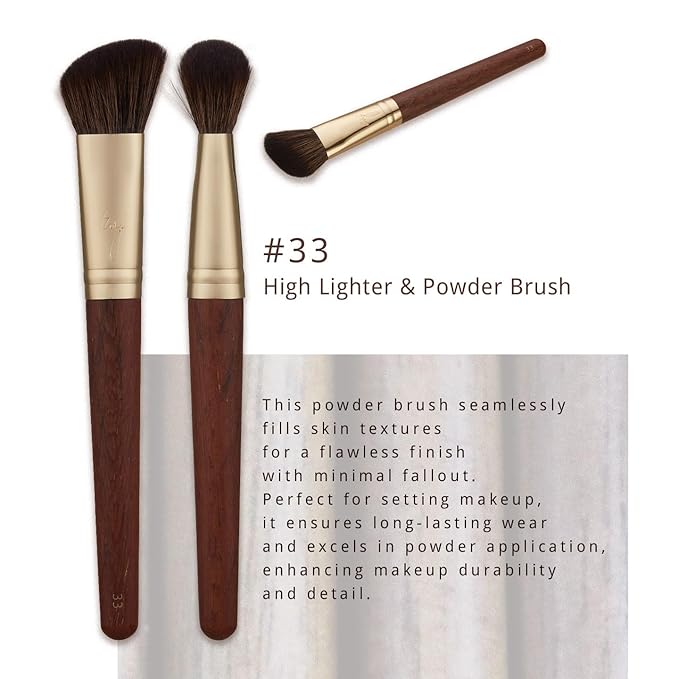 [SOO ADOR] BY MAENG #33 Highlighter & Powder Brush - Multi-Functional Brush for Flawless Highlighting and Setting | Designed by K-Pop Makeup Artist Maeng | Makeup Brush Powder Brush-FemmiqueWomen