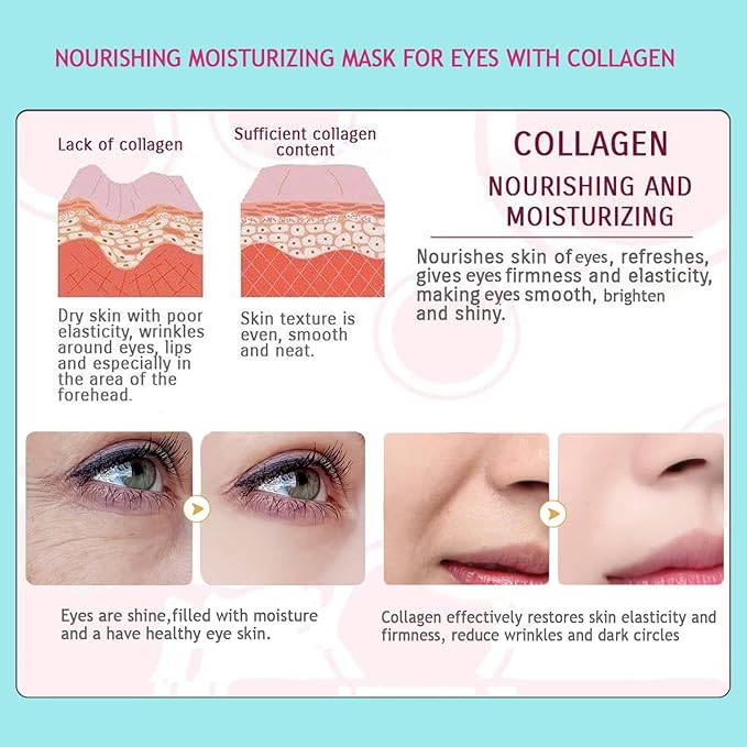 28 Pairs Collagen Eye Mask, Anti Wrinkle Eye Patches for Puffy Eyes and Dark Circles, Natural Marine Collagen Eye Gel Pads for Puffiness, Eye Treatment Skin Care for Puffiness Wrinkle Eye Bags-FemmiqueWomen