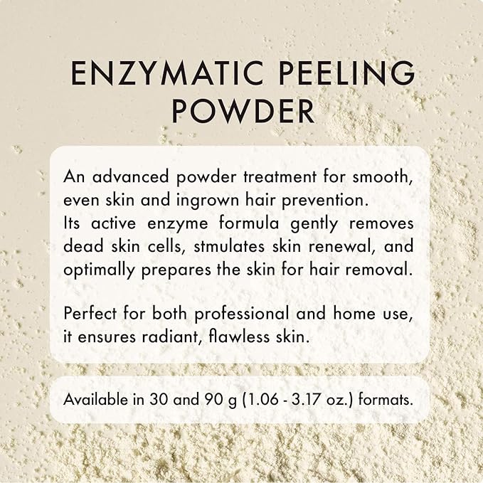 Italwax Help Line Enzymatic Peeling Powder 1.06 oz (30g) – Gentle Facial Exfoliant with Papain and Bromelain – Pre-Waxing Skincare – For Professional and Home Use-FemmiqueWomen