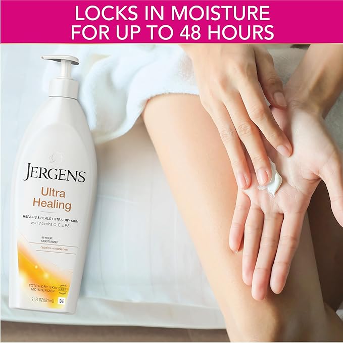 Jergens Ultra Healing Dry Skin Moisturizer, White 21 Fl Oz-FemmiqueWomen