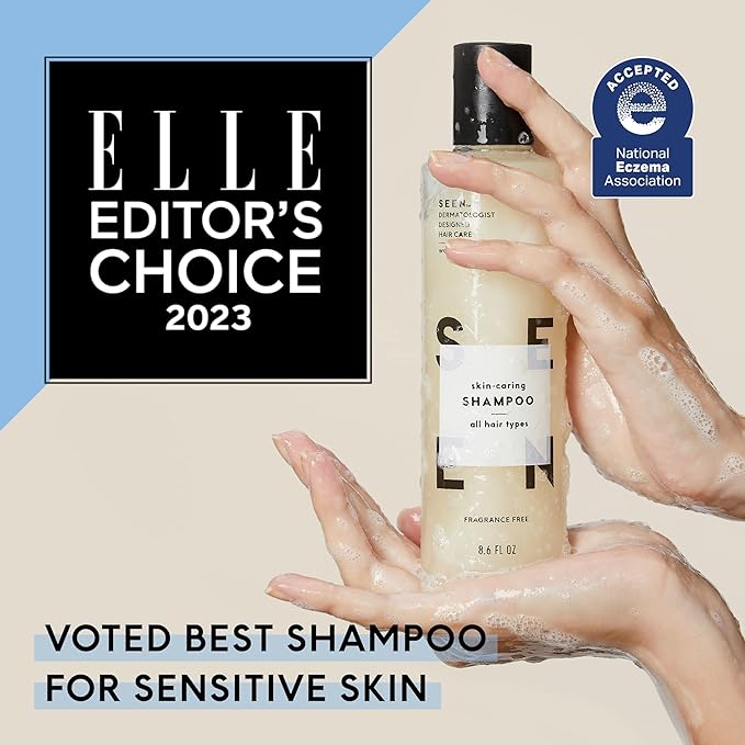 SEEN Shampoo Eco-Refill, Fragrance Free - Non-Comedogenic & Sulfate-Free Hair Shampoo- Dermatologist-Developed - Safe for Sensitive, Eczema & Acne Prone Skin-FemmiqueWomen