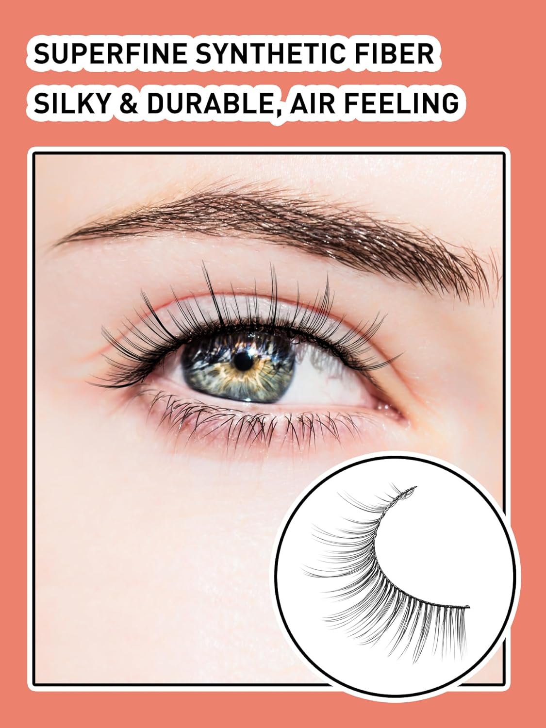 Natural Lashes Anime Eyelashes Wispy 12MM Strip Lashes Thin Band Manhua Eyelashes 3D Volume False Eyelashes 7 Pair Mink Lashes Korean Eye Lashes Pack Siligli-FemmiqueWomen