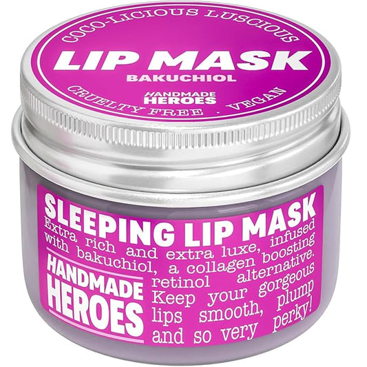 100% Natural Vegan Lip Butter Sleeping Lip Mask, Overnight Lip Moisturizer and Conditioner for Dry Lips. Intensive Lip Balm and Lip Therapy Skin Care with Mango butter (Bakuchiol - Collagen Boosting)-FemmiqueWomen
