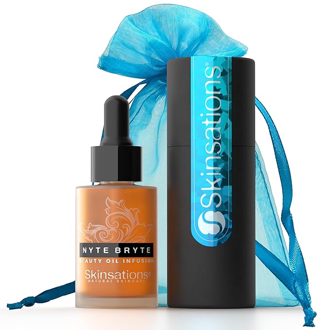 Skinsations - Retinol Face Oil Infusion - NYTE BRYTE - Anti-Aging, Collagen Boosting, Antioxidant Protection, Skin Care - Retinol, Plum Kernel Oil, Sea Buckthorn, Wheat Germ Oil, Vitamin A, Vitamin E-FemmiqueWomen