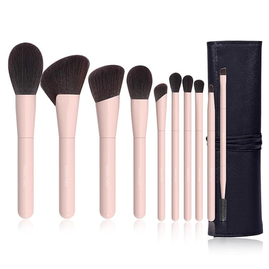 Makeup Brushes 10Pcs Professional Makeup Brush Set Foundation Contour Concealer Blush Highlight Powder Blending Eye Shadow Brush-FemmiqueWomen