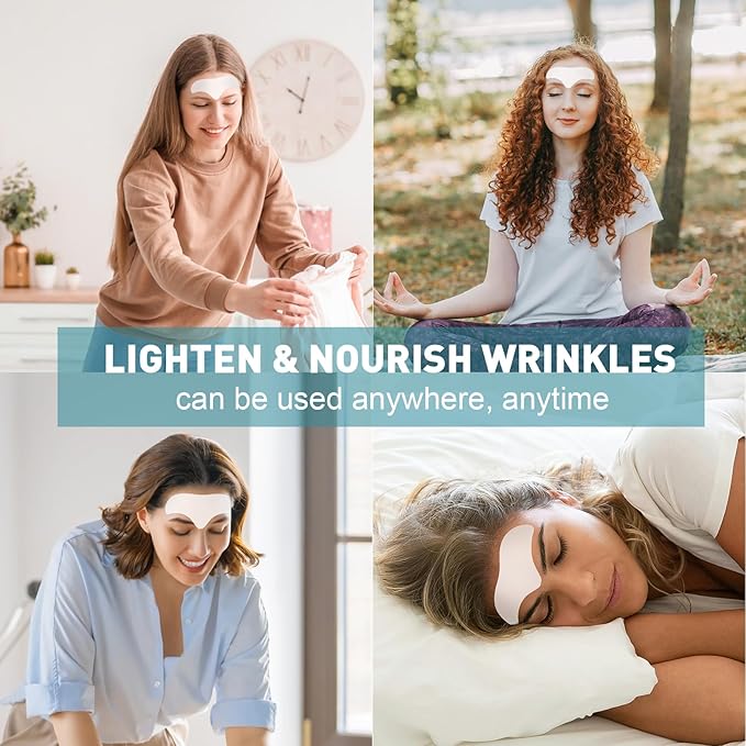 28 Pcs Forehead Wrinkle Patches - Anti Wrinkle Facial Patches with Collagen and Vitamin E for Face Overnight to Smoothing Fine Frown Lines & Wrinkles Treatment-FemmiqueWomen