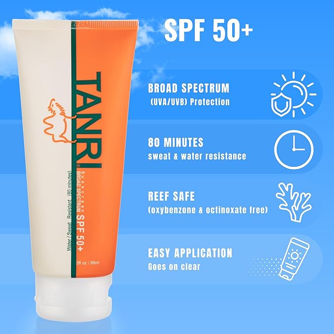 TANRI Primo Explorer Pack; Includes SPF50+ Sunscreen Lotion with Zero White Cast, Active Wipes No-Rinse Body Wipes, Moisturizing SPF15 Pear Lip Balm and an Adjustable Fanny Pack (4-Pack Bundle)-FemmiqueWomen