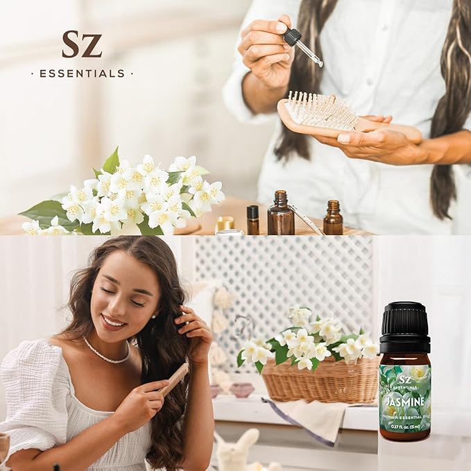 Jasmine Absolute Essential Oil – 100% Pure & Undiluted – 4 Jasminum Species – Divine Floral & Exotic Scent! – Aromatherapy & Natural Perfumery - Therapeutic Grade & Vegan – 0.17oz (5mL)-FemmiqueWomen