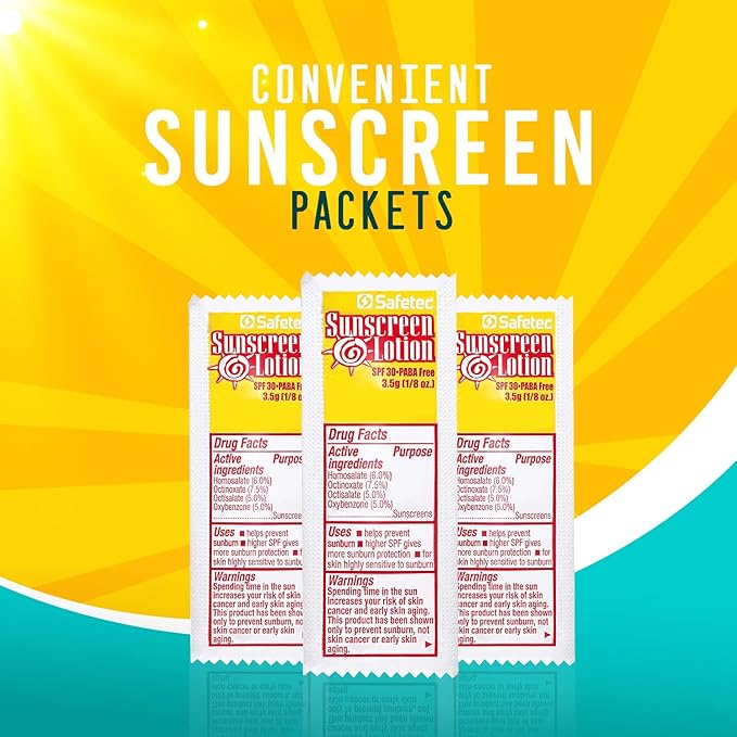 Sunscreen Lotion, SPF30 Protection and PABA Free, Individual Packets of Sunscreens (Pack of 1000) – Travel Size Sun Screen for Outdoors, Bundled with reclosable Homesphere bag-FemmiqueWomen