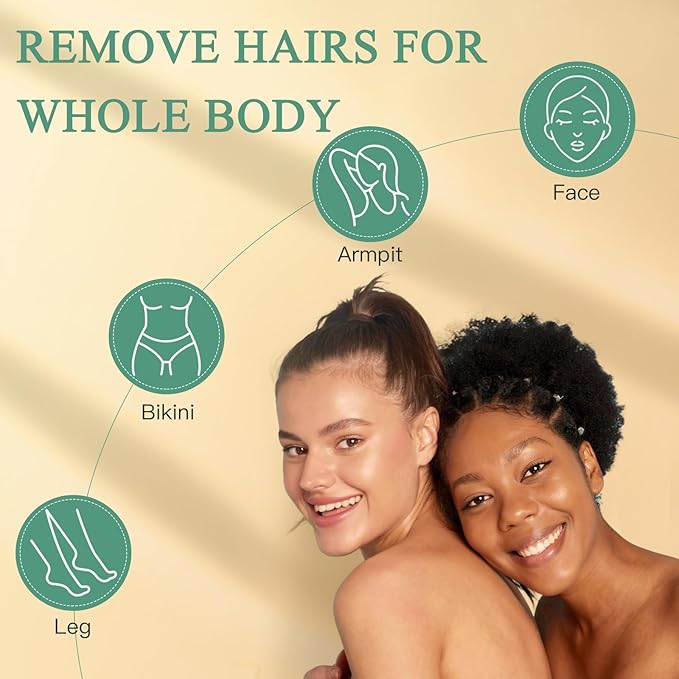 1.3Lb/21oz Hard Wax Beads for Hair Removal, Bouvetean Wax Beans for Bikini, Eyebrow, Face, Legs, Full Body Sensitive Skin Waxing with 10pcs Wax Spatulas (Pack of 6)-FemmiqueWomen