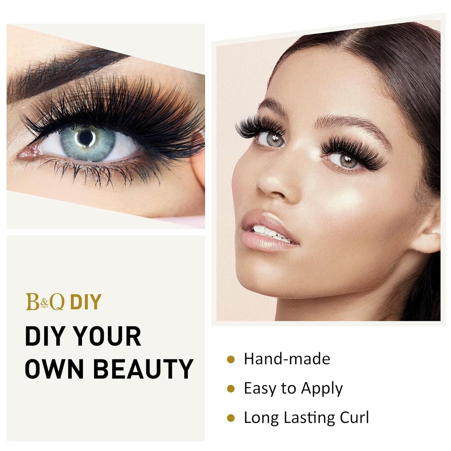 Lash Clusters B02 C Curl 14mm DIY Eyelash Extensions 72 Clusters Lashes C D Curl B&Qaugen Mega Volume Individual Lashes Eyelash Clusters Extensions Individual Lashes Cluster DIY at Home (NM-C-14mm)-FemmiqueWomen