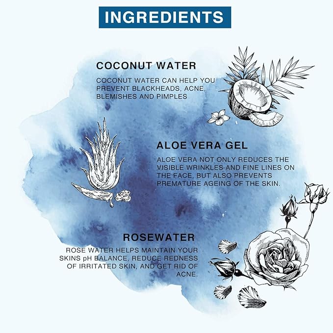 | Face & Body Mist Spray - Hydrating Coconut Water With Moisturizing Hyaluronic Acid | Instant Cooling, Conditoning, Hydrating | 8 FL OZ-FemmiqueWomen