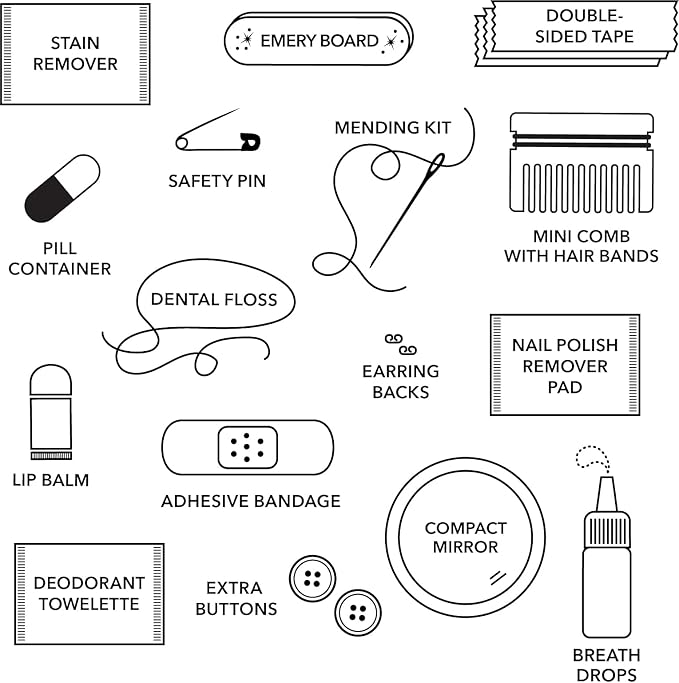 Pinch Provisions Rosé Minimergency Kit, includes 17 Travel-Sized Cosmetic Essentials, Convenient for Purses, Emergency Beauty Accessories, Gifts for Holiday’s & Birthday’s-FemmiqueWomen