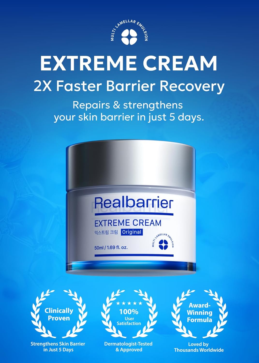 Real Barrier | Extreme Cream | Korean Moisturizer Face Cream, Korean Skin Care | Rich Face Lotion for Sensitive Skin | Hydrating Face Moisturizer with Hyaluronic Acid and Ceramides | 1.69 fl oz (50ml)-FemmiqueWomen
