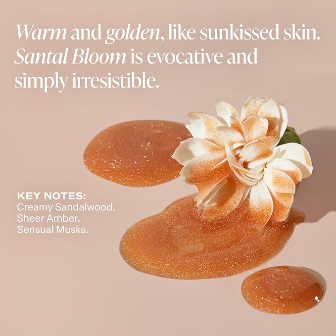 Saltair Shimmering Body Oil - Santal Bloom Scented Dry Oil Moisturizer with Light-Reflecting Pearl Pigments. Moisturizing Glow for All Skin Types - 4 Fl Oz-FemmiqueWomen