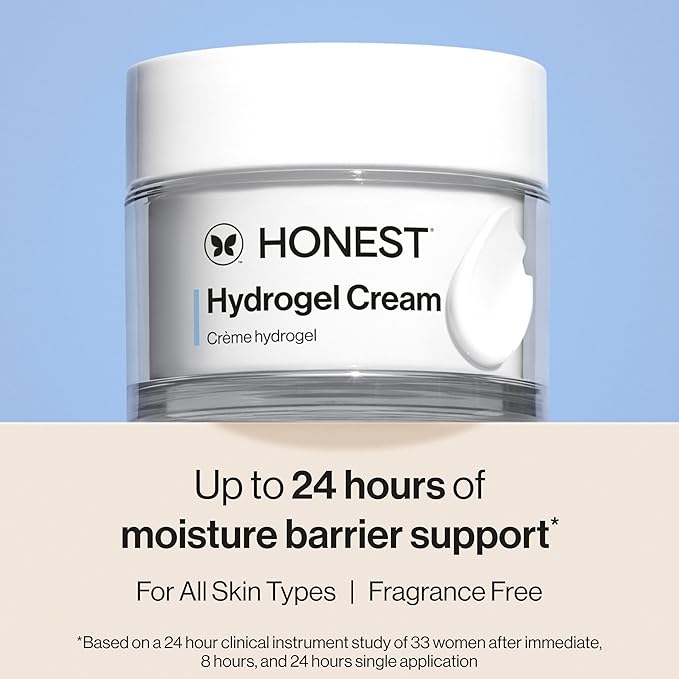 Honest Beauty Hydrogel Cream with Hyaluronic Acid | Lightweight, Moisturizing Water Cream | Gentle for Sensitive Skin, Fragrance Free, Vegan | 1.7 fl oz-FemmiqueWomen