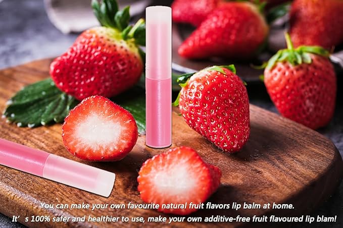 0.14oz Empty Flavored Lip Balm Container Tubes Plastic Homemade Moisturizing Lip Stick with Caps Bulk Fit for Women Adult DIY Making Supplies, 25 Count (Red)-FemmiqueWomen