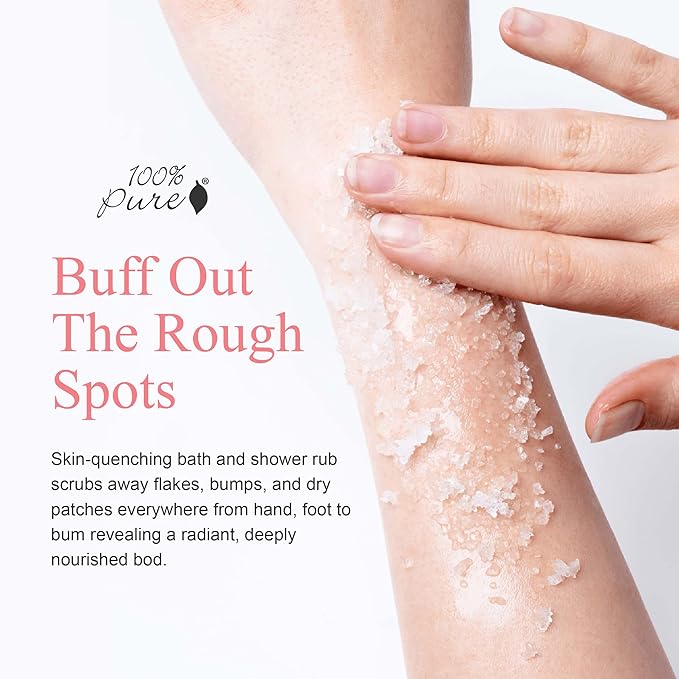 100% PURE Honey Almond Body Scrub Exfoliating Deep Clean with Sea Salts & Nourishing Oils - Natural Deeply Moisturizing Skincare - Vibrant Radiant Skin Restore & Pore Cleanse - Vegan - 10oz-FemmiqueWomen