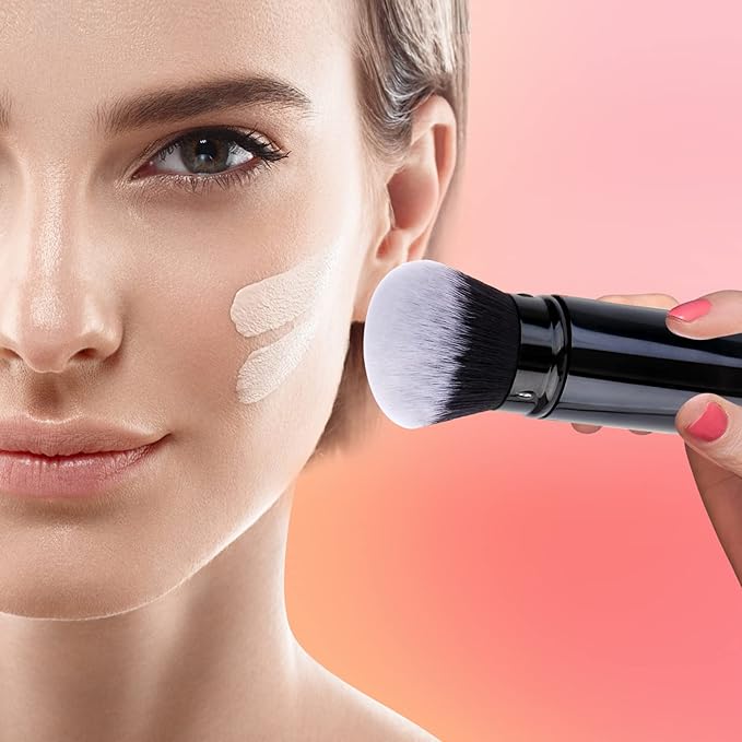 UNIMEIX Makeup Brush Sunscreen Applicator Retractable Kabuki Blush Brush Foundation Brush for Liquid Makeup, Bronzer, Cream or Powder-FemmiqueWomen