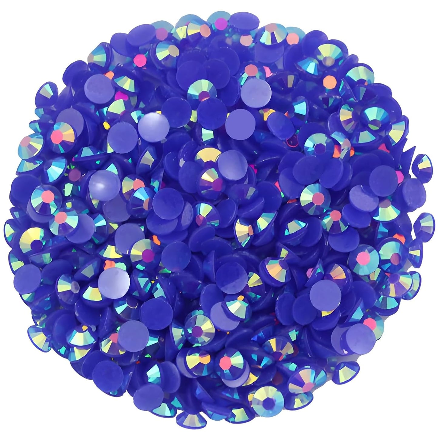 2250 Pcs SS16 4mm AB Flatback Rhinestones for Nails Art Crafts Glitter Round Shine Gems Crystals DIY Clothes Shoes （Sapphire AB）-FemmiqueWomen