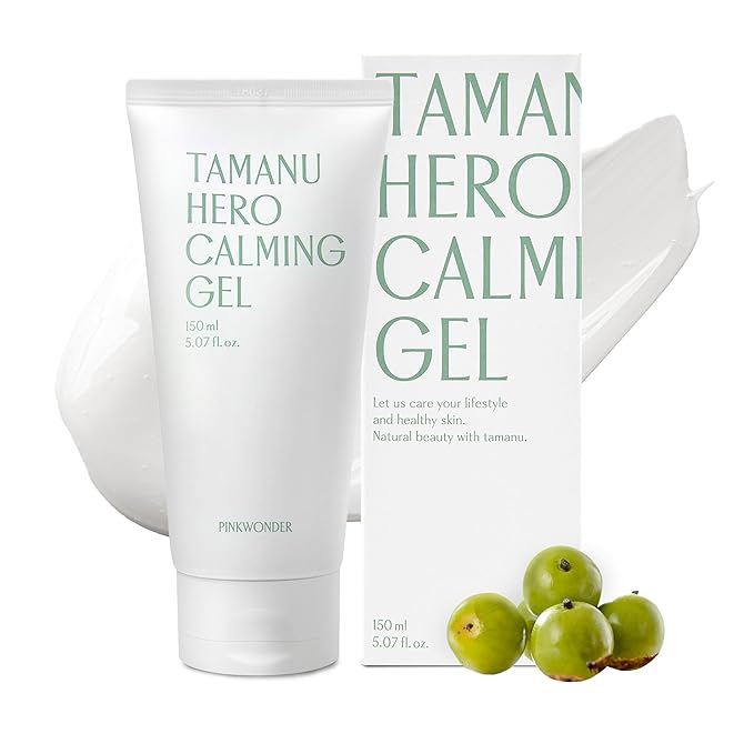 PINKWONDER Tamanu Hero Calming Gel 5.07oz (150ml) | Organic Tamanu Gel, Cooling, Soothing Instant Relief for Skin & Sunburn, Sunburn Relief, Alcohol Free, Gel cream, Korean Skincare-FemmiqueWomen
