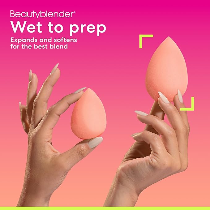 Beautyblender® | Papaya Beauty Blender Makeup Sponge, Super-Soft Foam Easily Blends Foundations, Powders & Creams, Made in USA, Reusable, Washable, Streak Free Application, Vegan, Cruelty Free-FemmiqueWomen
