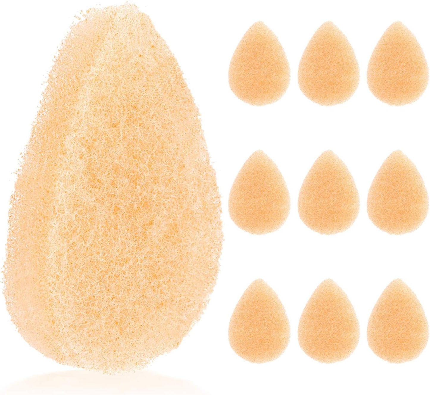 IMPRESA Face Scrubber Exfoliator Sponges - Regular Puff - Natural Medical-Grade Foam - 10 Pack Reusable Exfoliating Pads - Deep Cleanse & Dead Skin Removal - Normal to Oily Skin-FemmiqueWomen