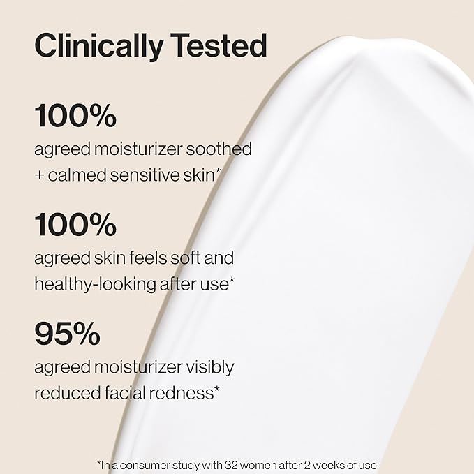 Honest Beauty Sensitive Skin Daily Calm Lightweight Moisturizer | Reduces Redness, Hydrates, + Calms Skin | Hypoallergenic, Fragrance Free, Vegan | 1.7 fl oz-FemmiqueWomen