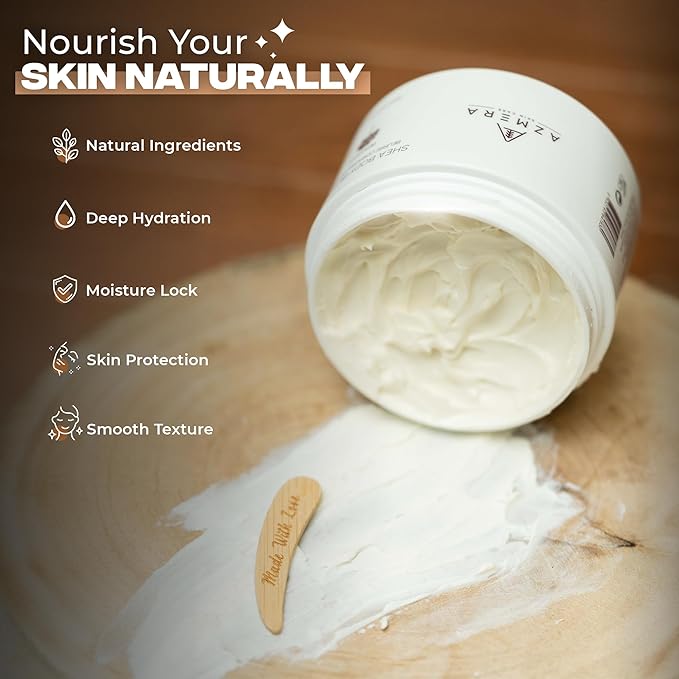AZMERA Handcrafted Whipped Shea Body Butter – Luxurious Orchid Scented Moisturizer for Dry, Sensitive Skin with Argan Oil & Vitamin E – Vegan, Non-Greasy Skincare – 8.82 oz-FemmiqueWomen
