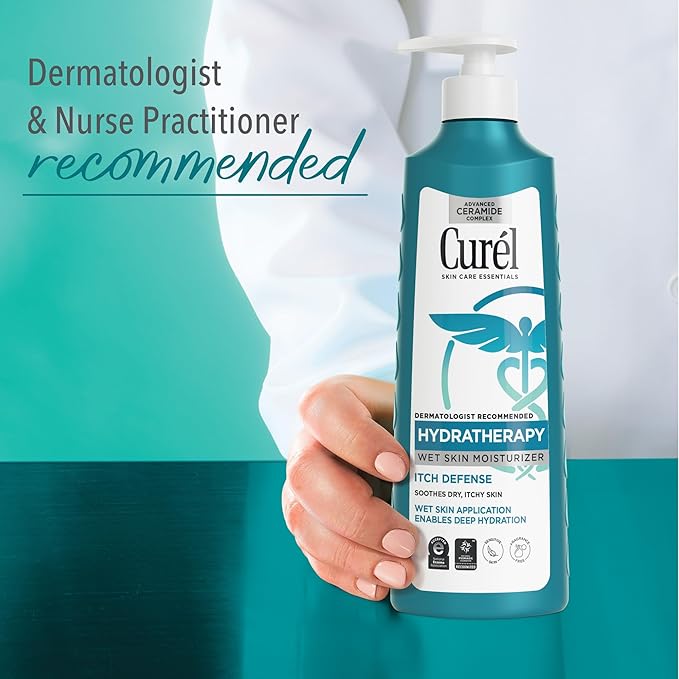 Curel Hydra Therapy Itch Defense Moisturizer and Body Wash Set, Wet Skin Lotion + Curel Itch Defense Calming Daily Cleanser, Body Wash, for Dry, Itchy Skin, 12 oz & 10 oz, Pack of 2-FemmiqueWomen