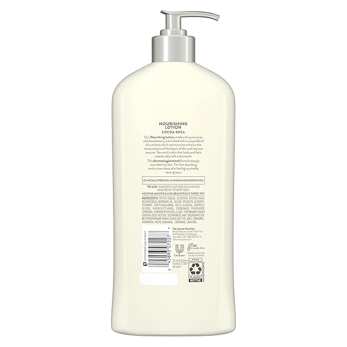 Suave Skin Solutions Body Lotion, Cocoa Butter & Shea, 18 Fl Oz (Pack of 6)-FemmiqueWomen