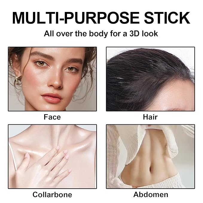 3Pcs Cream Contour Stick Makeup Kit, Shades with Highlighter Stick, Blush Stick and Bronzer Contour Stick for Sculpt the Cheeks, Long Lasting, Waterproof, Matte & Dewy Finish (LIGHT)-FemmiqueWomen