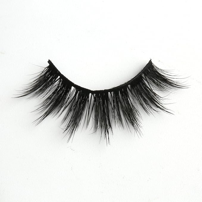 SUNWELL False Eyelashes 18mm Mink Lashes 8D Fluffy Faux Mink Lashes Strip Eye Lashes Soft Reusable Full Volume Fake Eyelashes 10 Pairs Pack-FemmiqueWomen