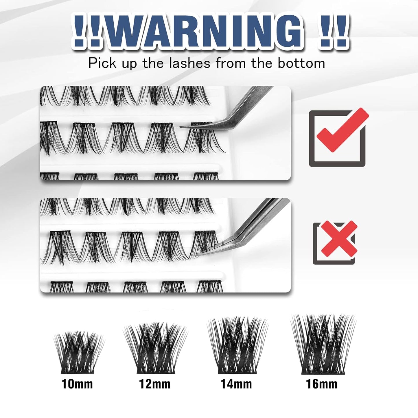 Lash Clusters 80 Clusters DIY Eyelash Extension Volume Lightweight Comfortable Handmade Reusable Individual Lashes False Eyelashes DIY at Home (Volume-14mm)-FemmiqueWomen