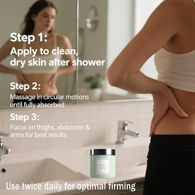 Champagne Firming Body Cream,Anti-Aging Tightening Cream with Luxe-Lift Complex,Skin Firming Cream for Hydrates Dry Skin, Fights Crepey Skin on Arms & Legs(8 Fl Oz, Sweet Almond Coconut)-FemmiqueWomen