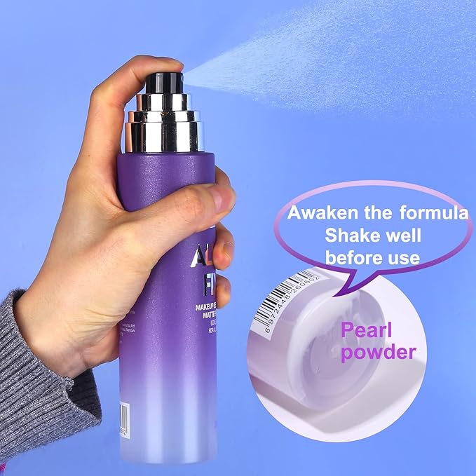 UCANBE Makeup Setting Spray + Face Primer + Make Up Sponge, Gel-Based Hydrating Primer, Lightweight, Long Lasting Matte Finishing Spray,Beauty Blender Set-FemmiqueWomen