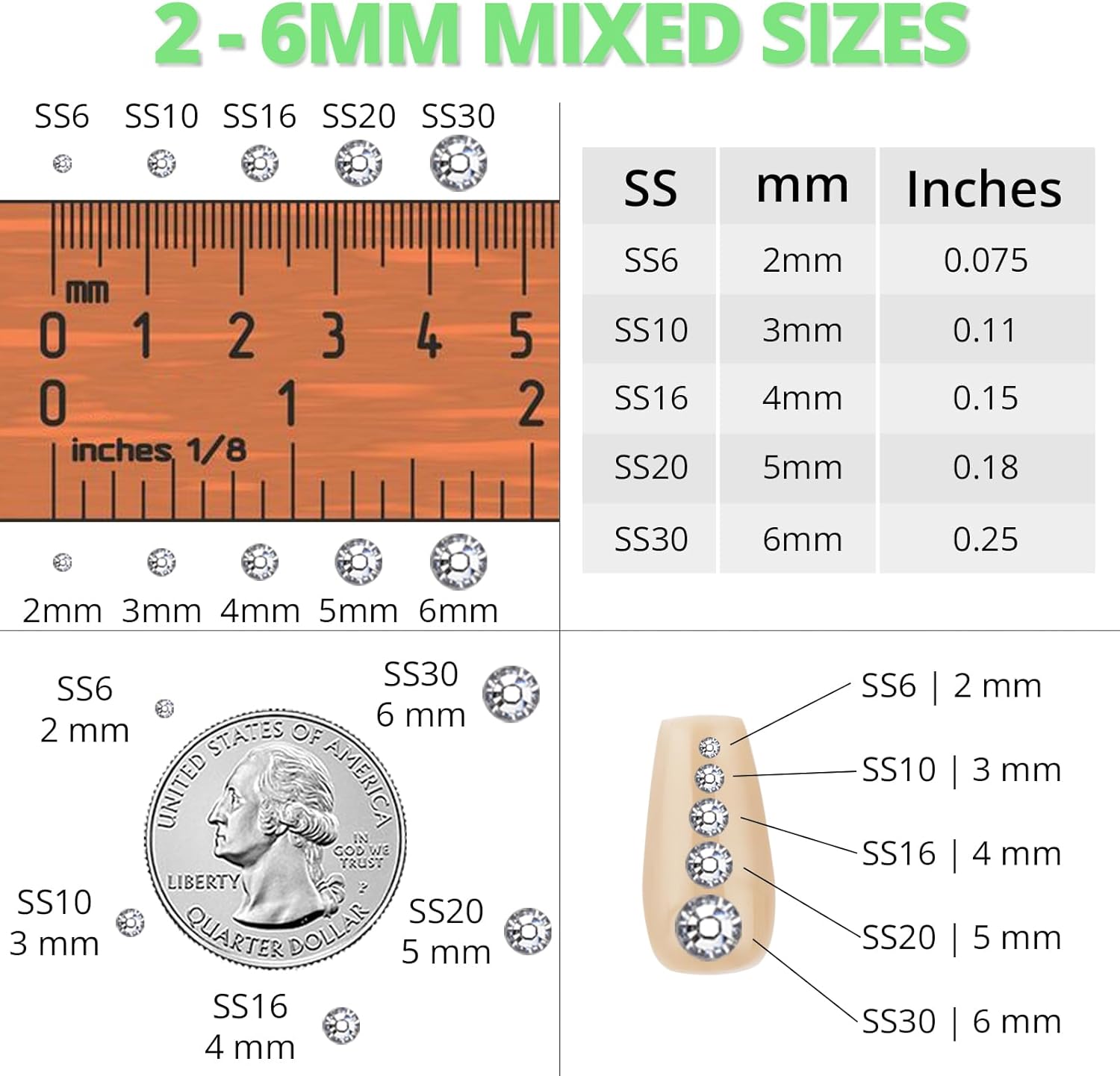 30000Pcs Resin Jelly Rhinestones Set for Crafting Bedazzling, Neon Lime Green AB Flatback Gems Jewels for Crafts Clothes Shoes Fabric Outfit Makeup, Flat Back Crystal 2-6mm with b 7000 Glue-FemmiqueWomen