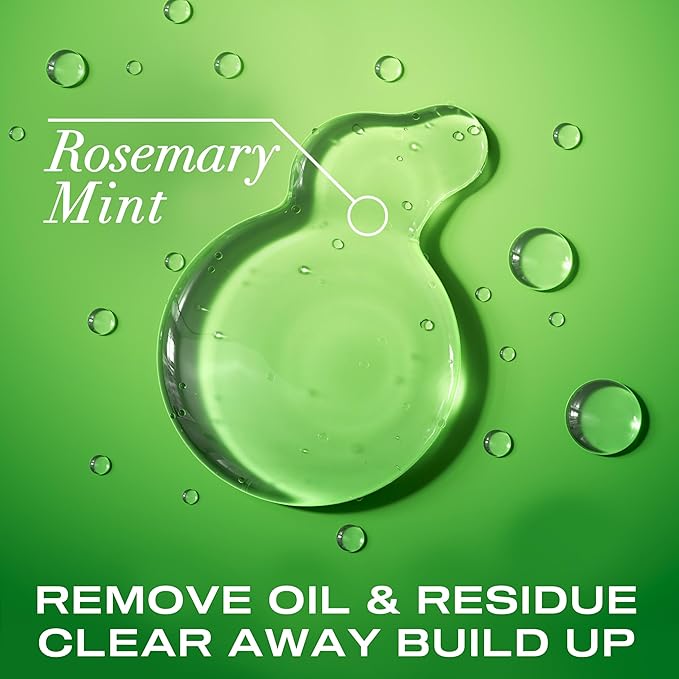 OGX Clarifying Strength + Rosemary Mint Shampoo, Clarifying Shampoo for Oily Hair Visibly Helps Remove Oil & Residue to Clear Away Buildup, Sulfate-Free Surfactants, 13 fl. oz-FemmiqueWomen