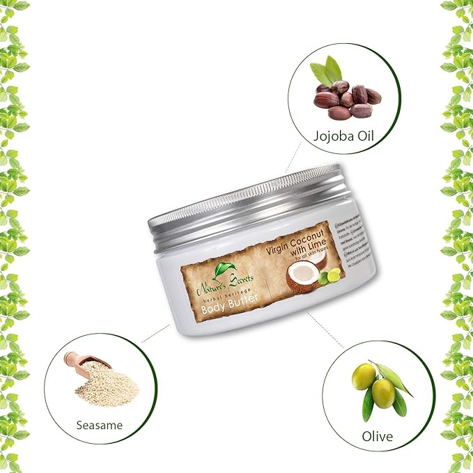 Nature's Secrets Coconut Body Butter with Hyaluronic Acid, Retinol, Jojoba Oil & Viatmin E. Creamy, Ultra-Moisturising. For Dry Skin.-FemmiqueWomen