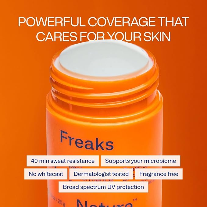 Freaks of Nature Peak Performance Sun Stick SPF 50 | 100% Mineral Sunscreen | Lightweight, 40-Min Water-Resistant | Plant-Based, Eco-Friendly, Reef-Safe, Cruelty-Free | All Skin Types | 0.70 oz-FemmiqueWomen