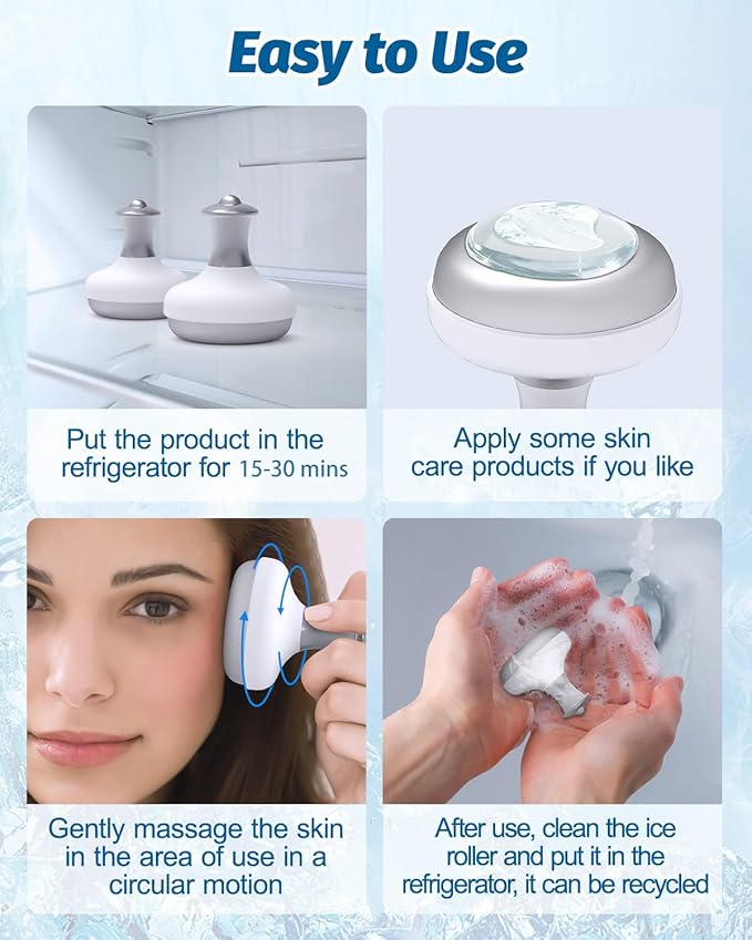 2 Pack Ice Roller for Face and Eyes, Facial Roller Device for Women, Ice Wand for Different Skin-FemmiqueWomen